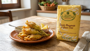 semola rimacinata di grano duro molino careccia fiori di zucca fritti in pastella
