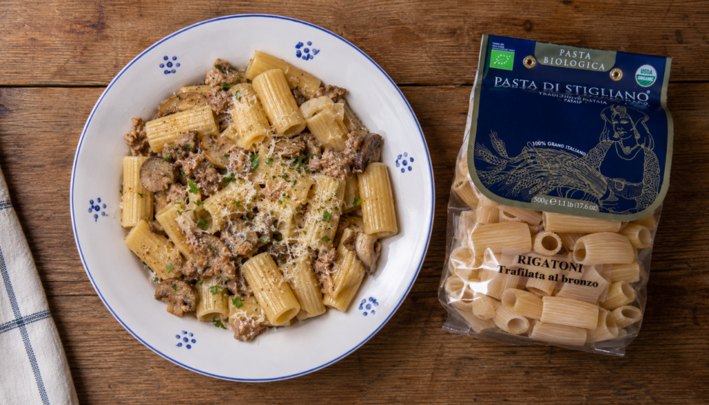 rigatoni di pasta di stigliano